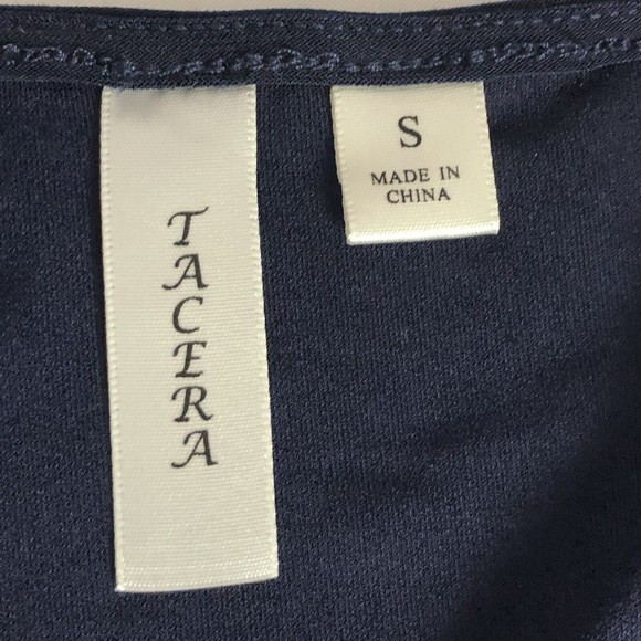 Tacera Women's Sz S Blue Long Sleeve Knee Length Pullover Dress - Picture 6 of 8